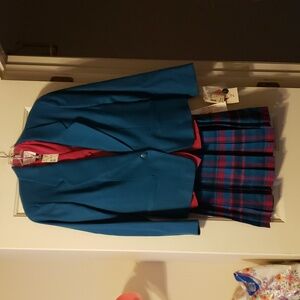 NWT Pendleton Petite Green and Pink 3pc Suit Set Size 6P